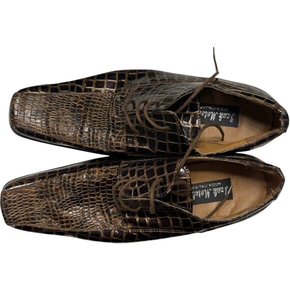 Mens Izak Motolini Exotic Handmade Italian Loafers Dress Shoes - Sz 9 1/2 9.5 - Picture 3 of 5